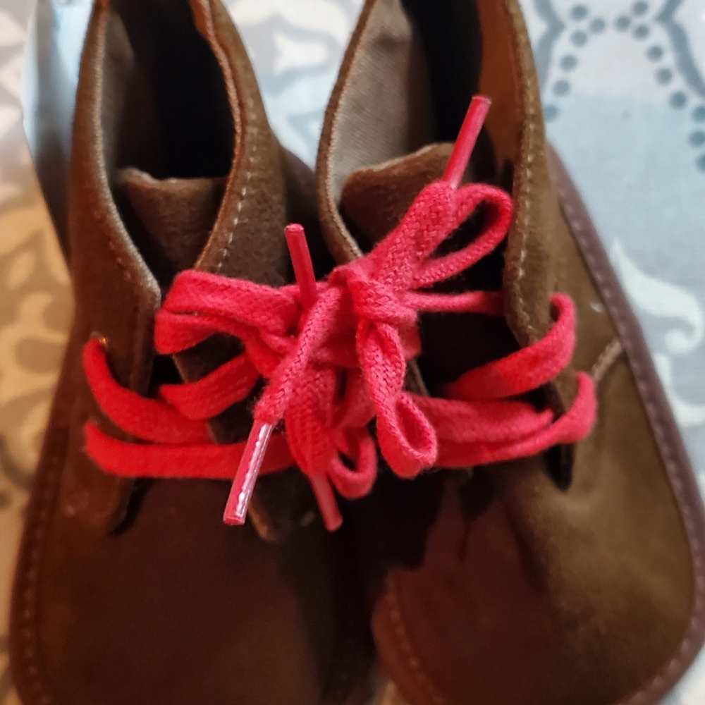 STEPPING STONES, BABY SHOE WITH LACES SIZE 3-6 MOS, BROWN